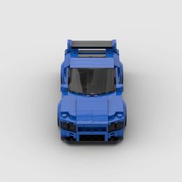 MOC City Speed Champions Racing Car R34 R32 Skyline GT-R Building Blocks Supercar Racers Vehicle Fast and Furious Bricks Kid Toy