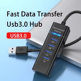 Usb3.0 Hub 4-Port Super-Speed USB Splitter For Hard Drives USB Flash Drive Mouse Keyboard Extend Adapter Laptops Usb 2.0 Hub