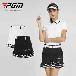 PGM Women Anti-exposure Golf Skirt Girl Pleated Short Skort Ladies Fit Slim Fishtail Pantskirts Quick Drying Tennis Culottes 240522