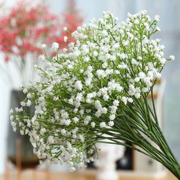 Decorative Flowers Artificial Indoor 12 Pcs Babys Breath Gypsophila Real For DIY Wedding Bouquets Crown Party