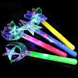 LED Toys Ten LED light-up princess stars butterfly toys childrens birthday party items witches holiday costumes Raves concerts Sticks Q240524
