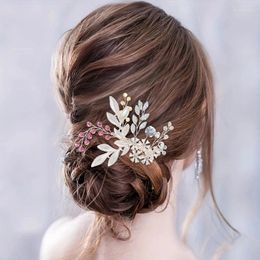 Hair Clips Luxury Crystal Rhinestone Comb Pin Pearl Headband For Women Party Bridal Wedding Accessories Jewellery Clip Tiara