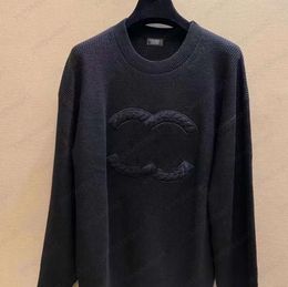 2024 Sweater da marca francesa feminino Paris Designer C Carta Bordado Crew-deco