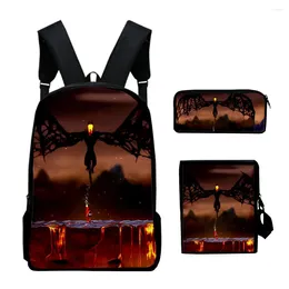 Backpack Hip Hop Unbound Worlds Apart 3D Print 3pcs/Set School Bags Laptop Daypack Inclined Shoulder Bag Pencil Case