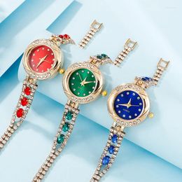 Wristwatches Diamond Women Watches Blue Watch Ladies Wrist Rhinestone Womens Bracelet Female Relogio Feminino