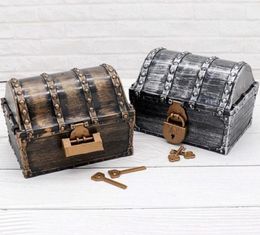 Decorations Pirate Treasure Chest Box Gem Jewelry Trinket Keepsake Coin Cash Storage Case Kids Toys Gifts Antique Party Favors Pla1037823