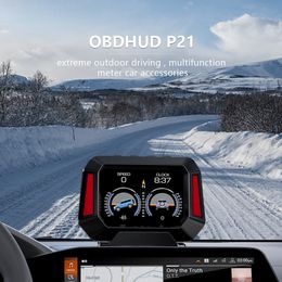 P21 4x4 Inclinometer Car Level Sensor HUD Gradient GPS Real-Time Off-road Vehicle System Speedometer Auto Accessories