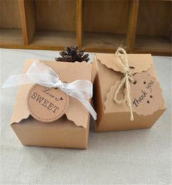 Wedding Candy Boxes Party Favors Gift Wrapping Boxes Kraft Paper Gift Box Chocolate Packaging Box Baby Shower Party Supplies6657471