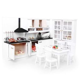 Kitchens Play Food Mini 1/12 Doll House Kitchen Set Restaurant Furniture Set d240525