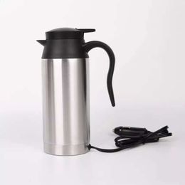Vehicle mounted kettle 12v 24v stainless steel vehicle mounted electric kettle heating insulation car Cup travel kettle