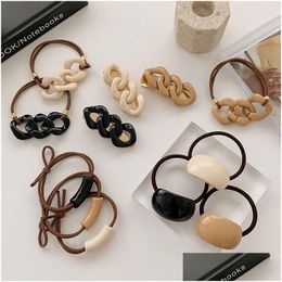 Hair Rubber Bands Women Ropes Temperament Elastic Band Ponytail Holder Gum For Ties Scrunchies Hairband Drop Delivery Jewelry Hairjew Dhinw