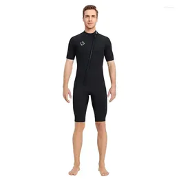 Women's Swimwear Men's 3mm Neoprene Wetsuit Short Sleeve Jumpsuit Warm Surfing Deep Diving Thickened Water Sport Floating Swimming Suit
