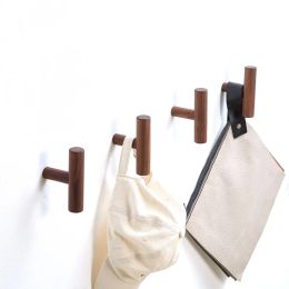 New Wood Hooks Hanger Wall Hanging Coat Hook Key Holder Hat Scarf Handbag Storage Rack Bathroom Room Decorative Accessories