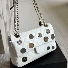 HOT White Classic Diamond Shoulder Bags Fashion Leather Crossbody Messenger Bag Woman Wallet Totes Satchels Luxury Bag Purses 240415