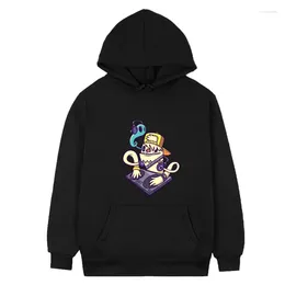Men's Hoodies Cartoon Character DJ Djing Creative Street Fashion Gift Cool Sweatshirts Custom Comfortable Aesthetic Cute Style