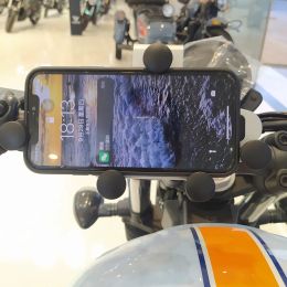 Motorcycle Phone Stand Aluminium Bike Mobile Phone Holder Cellphone Holder For Motorcycle Universal Phone Stand 540°Adjustable