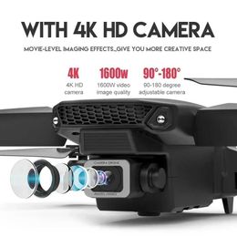 Drones Intelligent Uav New E88Pro RC Drone 4K Professional with 1080P Wide Angle Dual HD Foldable Camera RC Helicopter WIFI FPV Height Maintai