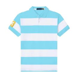 Men's Polo Shirts Striped Print Fashion Street Men And Women Casual Business Breathable Holiday Simple Tops