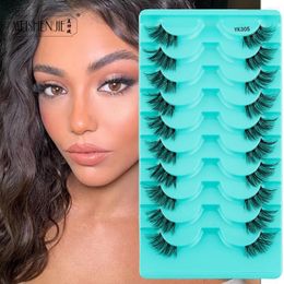 False Eyelashes Faux Cils 3/10 Pairs Half Eye Lashes Natural Long Handmade Makeup Tool Cat 3D Mink Wispy Fluffy Eyelash Maquiagem