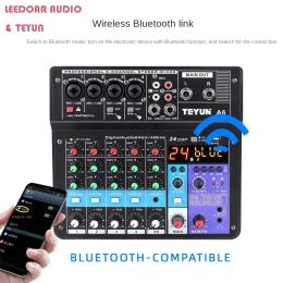 TEYUN Customized Professional 8 6 4 Channel Professional Portable Digital Mixer Mobile Phone Live Computer Recording Audio Mixer