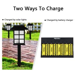 1.2V AA Rechargeable Battery 2A Size NICD 600mAh for Outdoor Lawn Solar Light Gutter Garden Fence Wall Led Solar Lamp