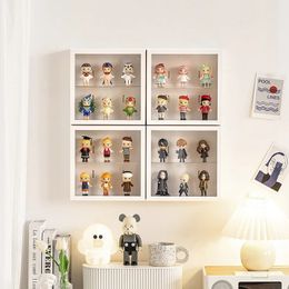 Wall Mount Showcase Clear Acrylic Blind Box Figures Display Case Stand Dustproof Doll Toy Storage 240522