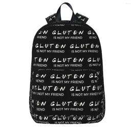 Backpack Gluten Free - Is Not My Friend Backpacks Large Capacity Student Book Bag Shoulder Travel Rucksack Children School