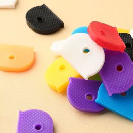 1-32pcs Bright Colours Hollow Silicone Key Cap Covers Topper Key Holder Keyring Rings Key Case Bag Organiser Wallets