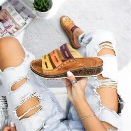 Slippers Summer Ladies Low Heel Sandals Open Toe Outdoor Wedge Fashion Women's Shoes