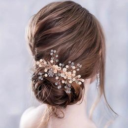 Hair Clips Luxury Pearl Comb Clip Pin Rhinestone Headband For Women Party Bridal Wedding Accessories Jewelry Tiara