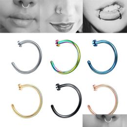 Party Favour Women Men Stainless Steel Nose Ring Body C Style No Piercing Bone Clip Jewellery Earring Fashion Drop Delivery Home Garden Dh8U2