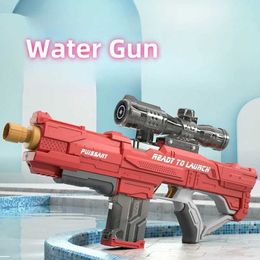 Gun Toys Electric burst automatic suction high-pressure water spray childrens water gun beach summer water rifle d240525