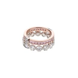 Designer Saturn Double Diamond Ring for Westwoods Light Luxury Wind Planet Removable Full Nail