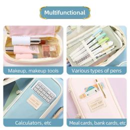 Big Capacity Pencil Pen Case Office College School Large Storage High Capacity Bag Pouch Holder Box Organiser for Teen Girls