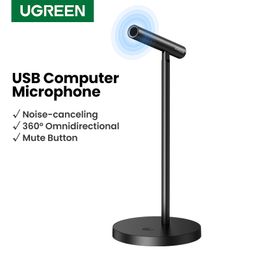 UGREEN USB Computer Microphone gooseneck Mic for Broadcasting Conference Instrument Recording Vedio Gaming With Noise Reduction