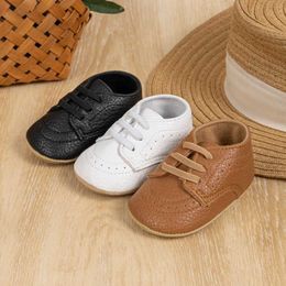 First Walkers Newborn baby shoes seasonal model 0-18 months old baby soft soled shoes casual leather British style comfortable walking shoes d240525