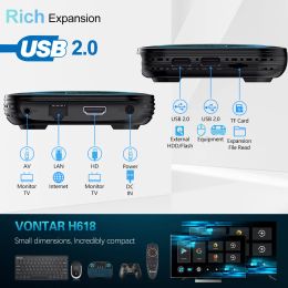 VONTAR TV Box Android 12 Allwinner H618 Quad Core Cortex A53 Support 8K Video 4K BT Wifi Google Voice Media player Set top box