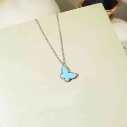 S925 silver Charm stud earring pedant necklace with blue turquoise stone bracelet for women wedding jewelry gift have box Stamp q3