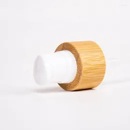 Storage Bottles 24mm Wooden Bamboo Cap With Lotion Pump Cosmetic Press Head For Packaging Other