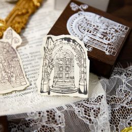 Yoofun Window with Flower Vintage Stamps Baroque Style Wooden Rubber Seal for Letters Diary DIY Craft Scrapbooking Card Making