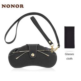 Sunglasses Cases In NONOR glasses womens skin soft glasses can be transported in fashion with solar glasses box glasses accessories Q240524