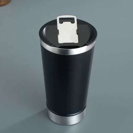 16oz insulated cup comes with beer bottle opener double-layer stainless steel beer cup American vacuum car cup