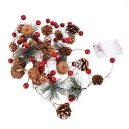 Strings LED Pinecone Berries Fairy Lights Battery Operated String For Indoor /Outdoor Christmas Decor