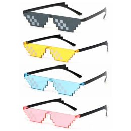 Funny Mosaic Sunglasses, Thug Life Sunglasses, Retro Gamer Robot Sunglasses Birthday Party Cosplay Favours for Men & Women