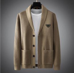 Дизайнерский бренд роскошные модные вязаные кардиганы Свитер мужчина повседневные модные грудовые куртки мужская одежда Homme вязаные свитера