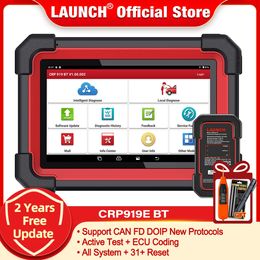 2024 New- LAUNCH X431 CRP919E BT Car Diagnostic Tools CANFD/DOIP OBD2 Scanner All System Active Test 31+ Reset Free Shipping