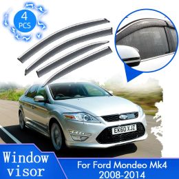 For Ford Mondeo Mk4 2008 2009 2010 2011 2012 2013 2014 Sun Rain Windows Visors Deflectors Guards Cover Protector Car Accessories