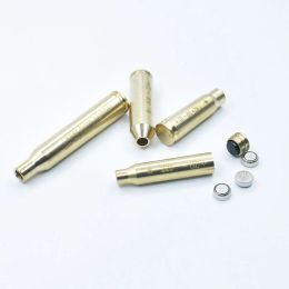 Red Laser Bore Sight Brass Boresight CAL Cartridge Bore Sighter For Scope Adjustment .223 .308 9MM 7.62x39 12GA with Battery