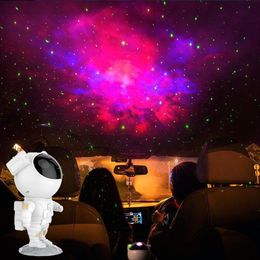 Bedroom Lights Lamp Astronaut Color Projection For Light Projector Table LED Spaceman Changing Baby Starry Night Decoration Gpqad