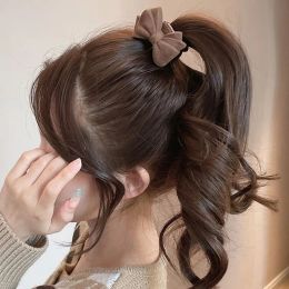 Coffee Colour Heart Pendent Hair Rope Girl Cute Bowknot Hair Ties Elastic Rubber Hair Bands Hair Accessories For Women